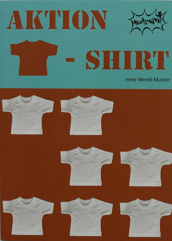 Sieben weisse T-Shirts auf dem Aktion T-Shirt Mappencover