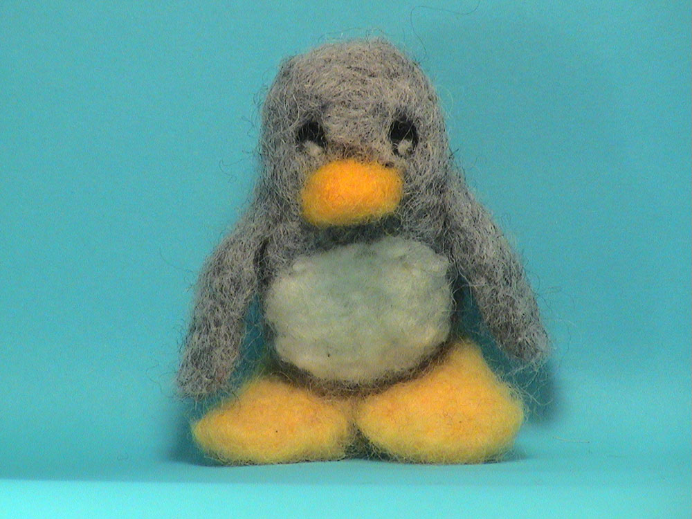 Pinguin Mappe Filz+Nadel